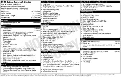 2023 Subaru Crosstrek Limited