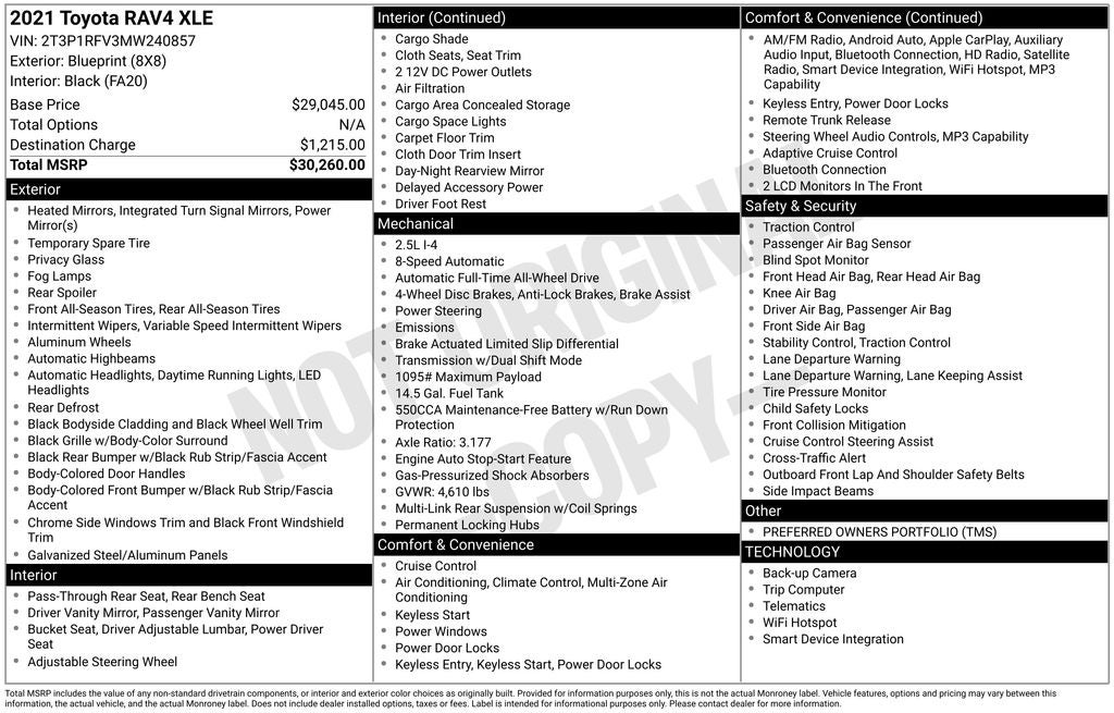 2021 Toyota RAV4 XLE