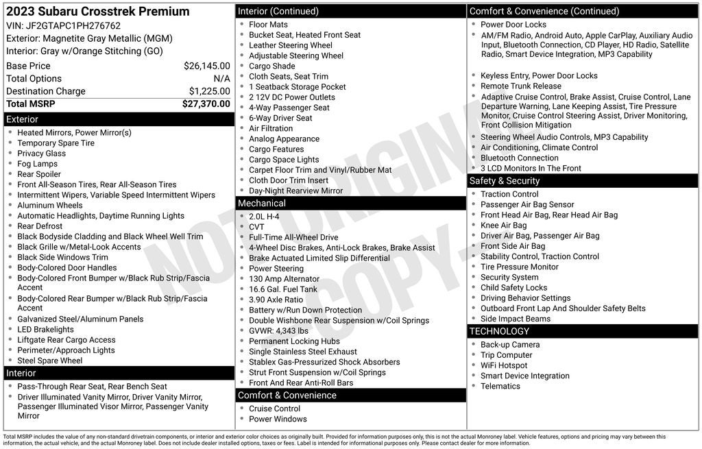 2023 Subaru Crosstrek Premium