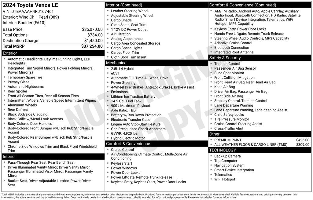 2024 Toyota Venza LE