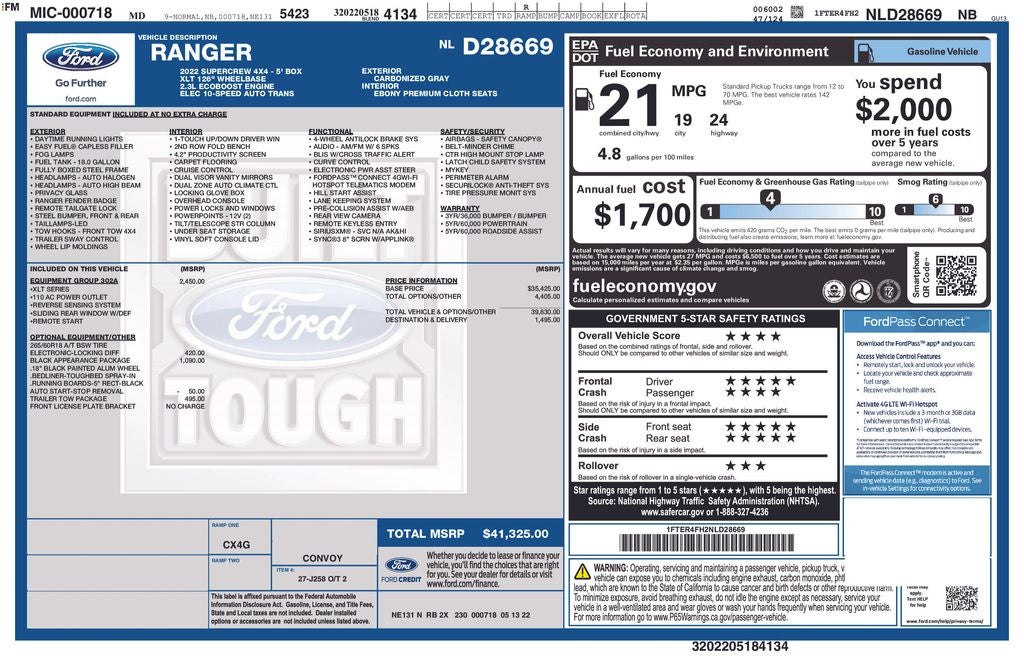 2022 Ford Ranger XLT
