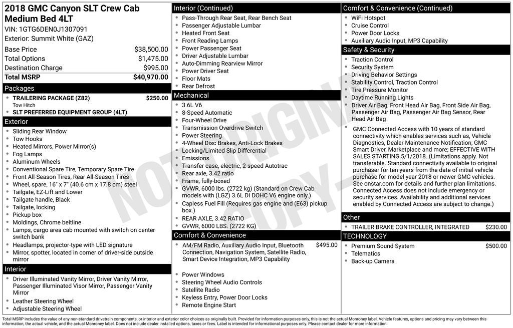 2018 GMC Canyon SLT