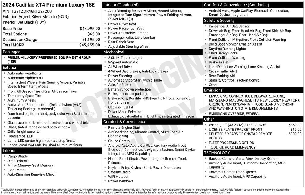 2024 Cadillac XT4 Premium Luxury