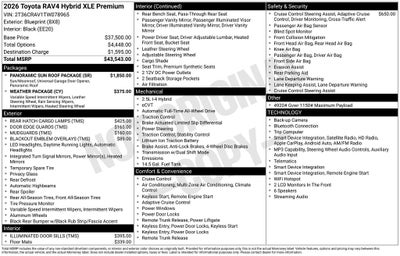 2026 Toyota RAV4 XLE Premium