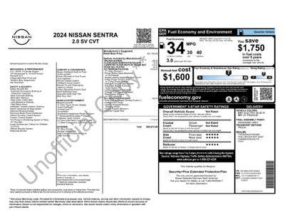 2024 Nissan Sentra SV